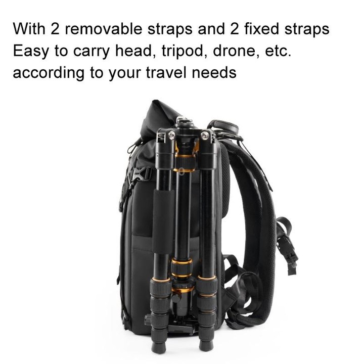 Cwatcun D113 Shoulder Leisure Camera Bag Waterproof High Capacity Outdoor Travel Photography Bag, Color: Large Black