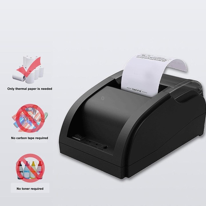 58mm USB Computer Version+Mobile Bluetooth Automatic Order Takeout Receipt Cashier Thermal Printer(UK Plug)