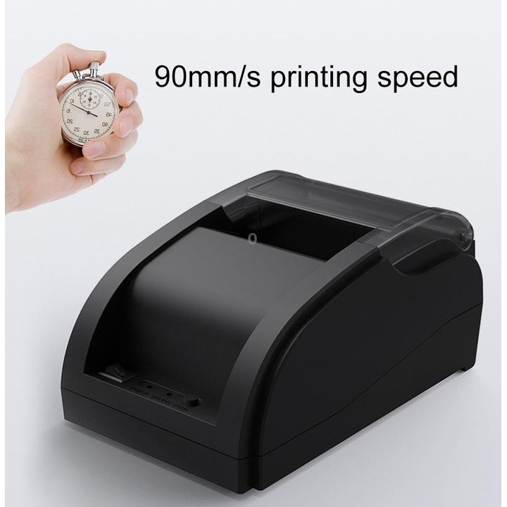 58mm USB Computer Version+Mobile Bluetooth Automatic Order Takeout Receipt Cashier Thermal Printer(EU Plug)