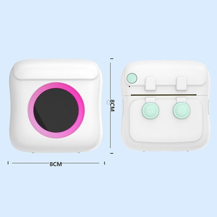 C22 Colorful Ambient Light Portable Mini Inkless Thermal Bluetooth Printer Error Question Label Printer(White)