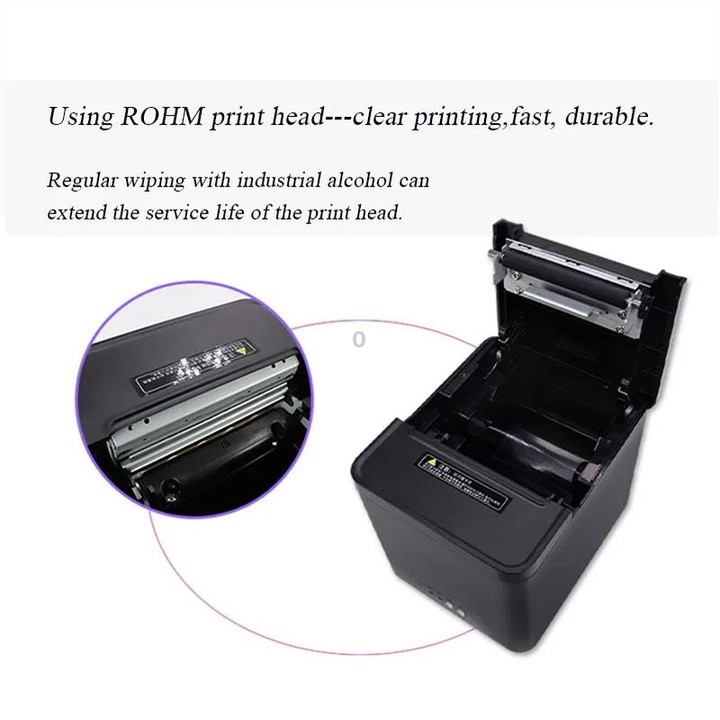 80mm USB+Network Port Thermal Receipt Printer Store Cashier Printer(US Plug)