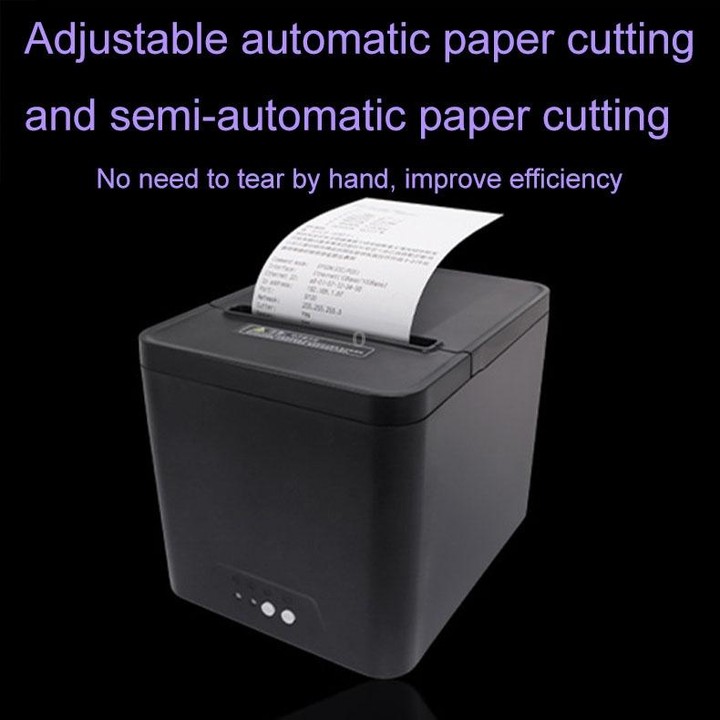 80mm USB+Network Port Thermal Receipt Printer Store Cashier Printer(US Plug)