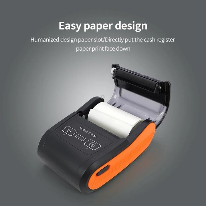 58mm Portable Logistics Takeaway Receipt Bluetooth Thermal Printer(EU Plug)