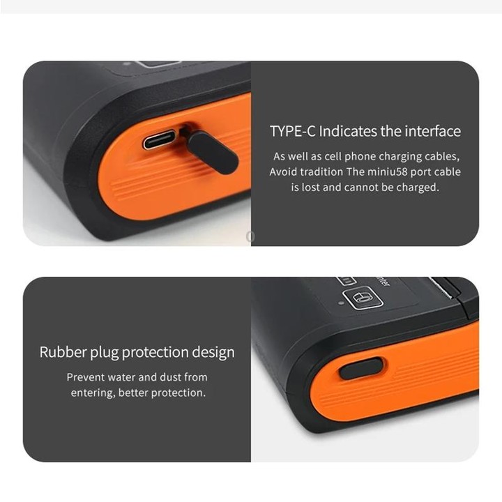 58mm Portable Logistics Takeaway Receipt Bluetooth Thermal Printer(EU Plug)