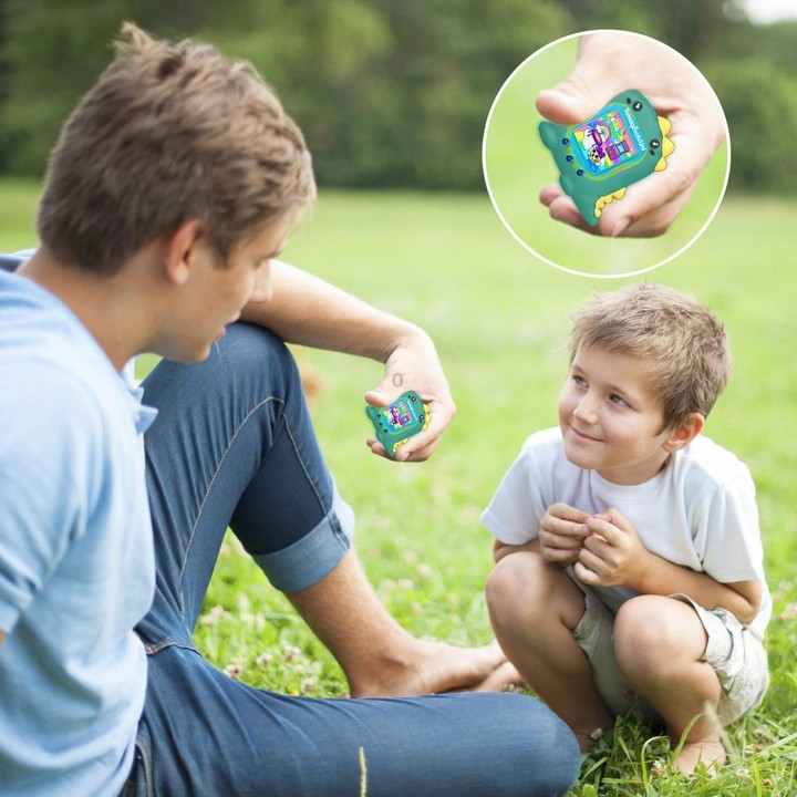 For Tamagotchi Uni (2023) Pet Game Console Silicone Protective Case(Dinosaur)