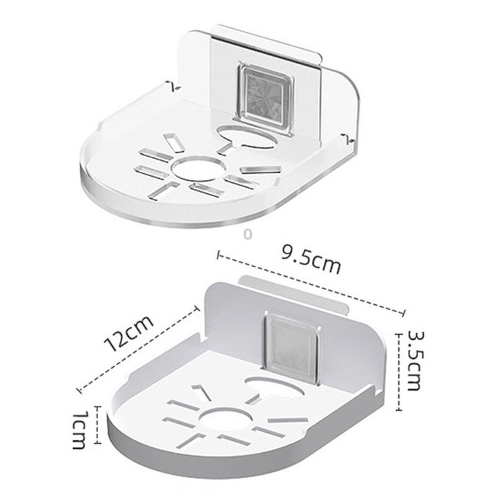 Traceless Wall Mounted Camera Bracket Home No-Punch Surveillance Rack Router Shelf(White)