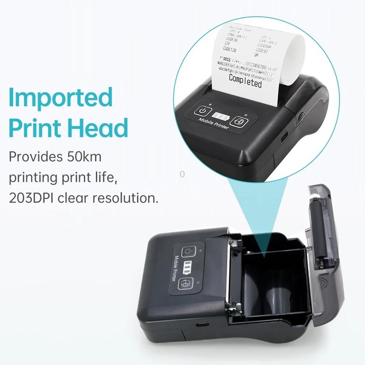 58mm Portable USB Charging Home Phone Bluetooth Thermal Printer(US Plug)