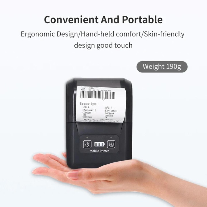 58mm Portable USB Charging Home Phone Bluetooth Thermal Printer(EU Plug)