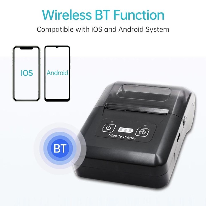58mm Portable USB Charging Home Phone Bluetooth Thermal Printer(EU Plug)