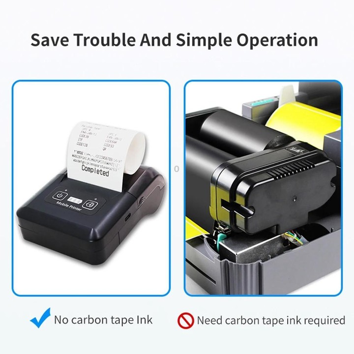 58mm Portable USB Charging Home Phone Bluetooth Thermal Printer(UK Plug)