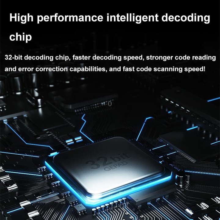 QR Code Scanner Mobile Phone Screen Supermarket Cashier Scanner, Model: Wireless