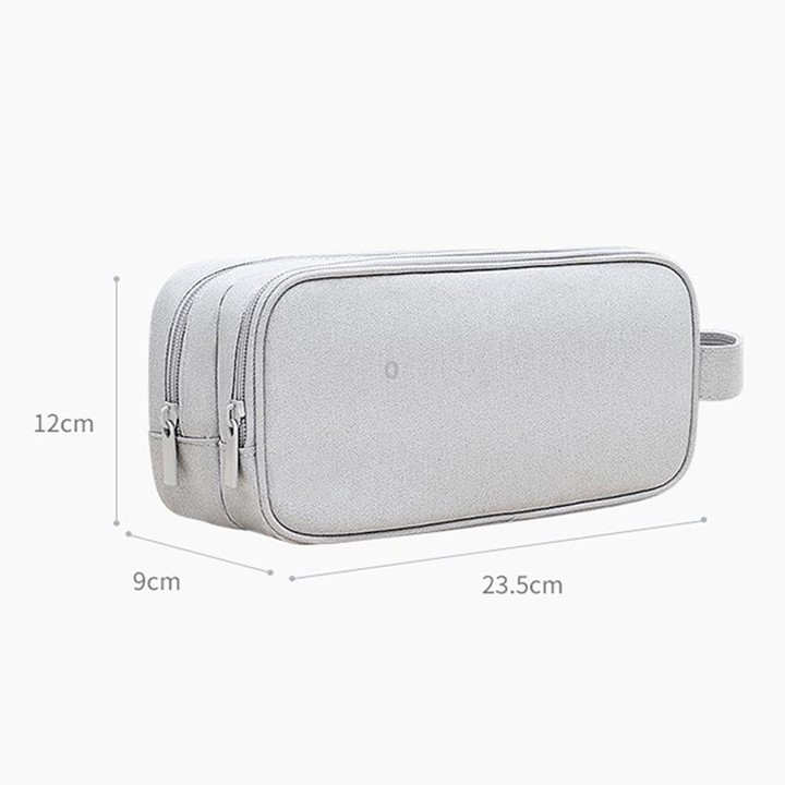 SM09 Double-layer Large Capacity Digital Accessories Storage Bag, Color: Navy Blue