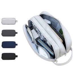 SM09 Double-layer Large Capacity Digital Accessories Storage Bag, Color: Dark Gray