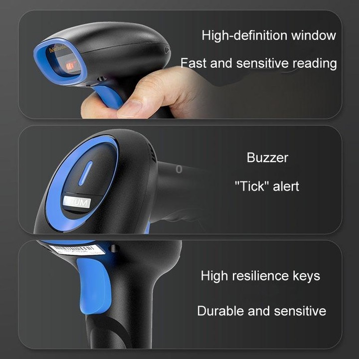 Supermarket Cashier Express Scanner Warehouse Handheld Barcode Scanning Device, Model: Wired Red Light