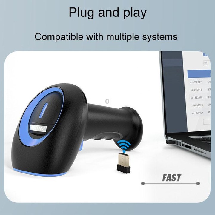 Supermarket Cashier Express Scanner Warehouse Handheld Barcode Scanning Device, Model: Wireless 2-Dimensional