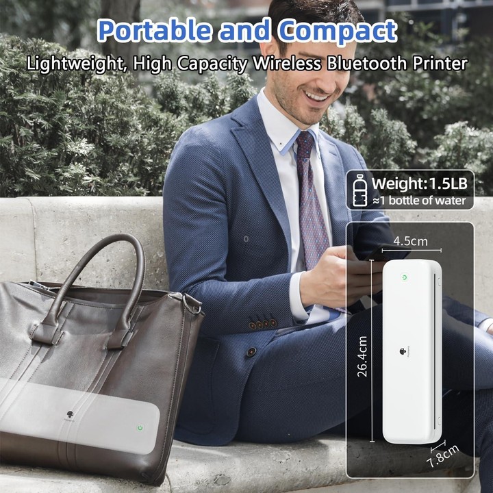 Phomemo M834 Wireless Bluetooth Thermal Printer Support Multi-Size Thermal Paper