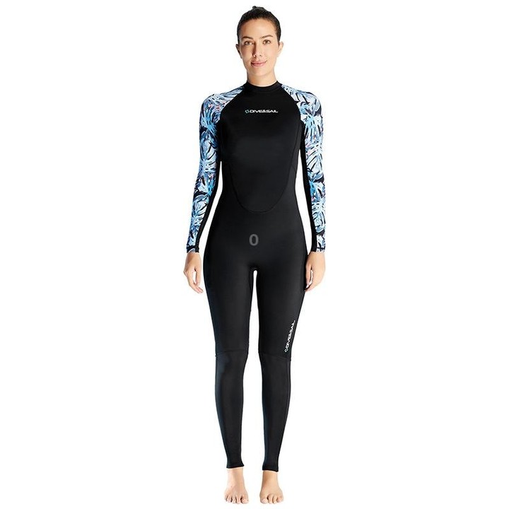 DIVE & SAIL Ladies Quick-Drying Sun Protection One-Piece Wetsuit Swimming And Surfing Snorkeling Suit, Size: XXL(Black)