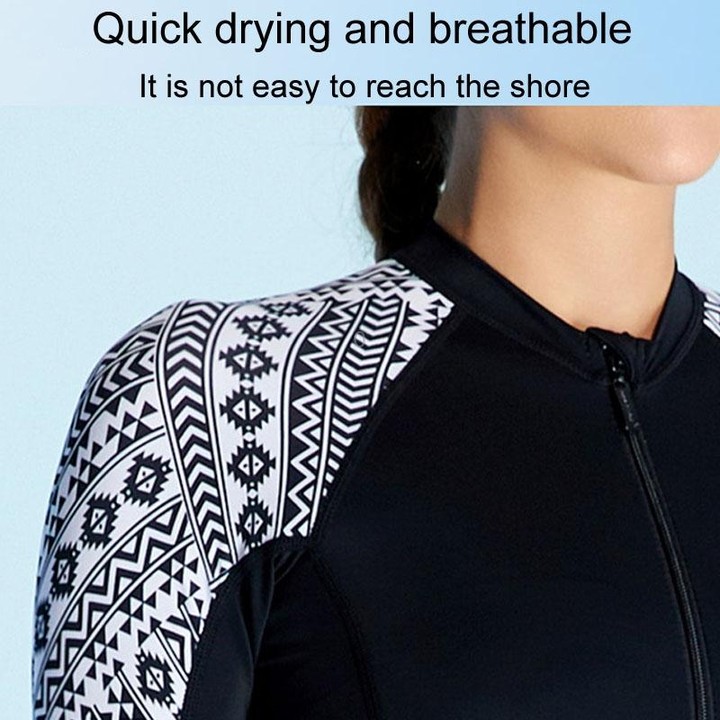 DIVE & SAIL One-Piece Sun Protection Wetsuit Quick Dry Beach Surfing Swimsuit, Size: XXL(Male Black)