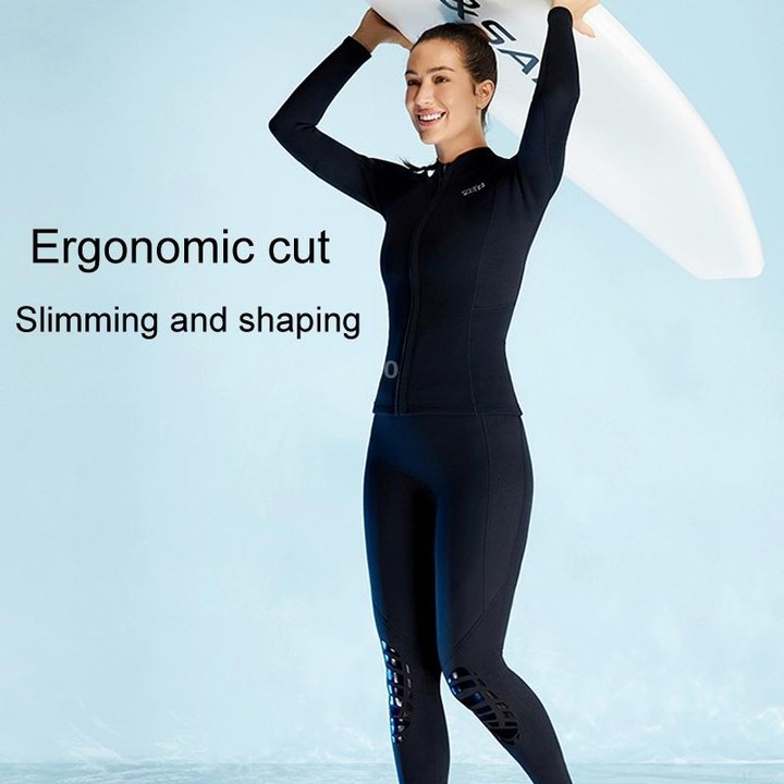 DIVE & SAIL 1.5mm Warm One-Piece Wetsuit Cold Resistant Swimming And Snorkeling Suit, Size: S(Male Black)