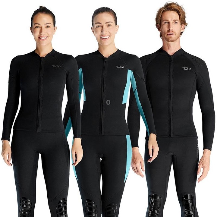 DIVE & SAIL 1.5mm Warm One-Piece Wetsuit Cold Resistant Swimming And Snorkeling Suit, Size: XXL(Female Black)