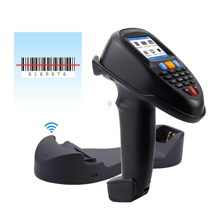 NEWSCAN 1D Laser Wireless Barcode Reader Scanner Data Collector With 2.2-Inch LCD Screen