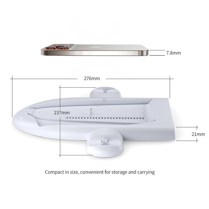 For PS5 Slim Console DOBE Multifunctional Charging Base with RGB Light