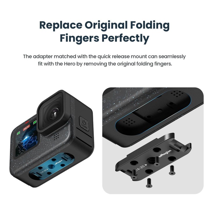 aMagisn Metal Magnetic Absorption Kit For GoPro HERO12 Black /11 Black /10 Black /9 Black