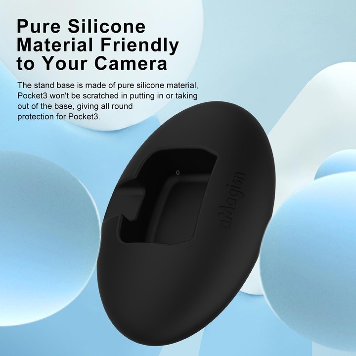 For DJI Osmo Pocket 3 aMagisn Desktop Silicone Base Car Sports Camera Accessories(Base+Double-sided Glue)