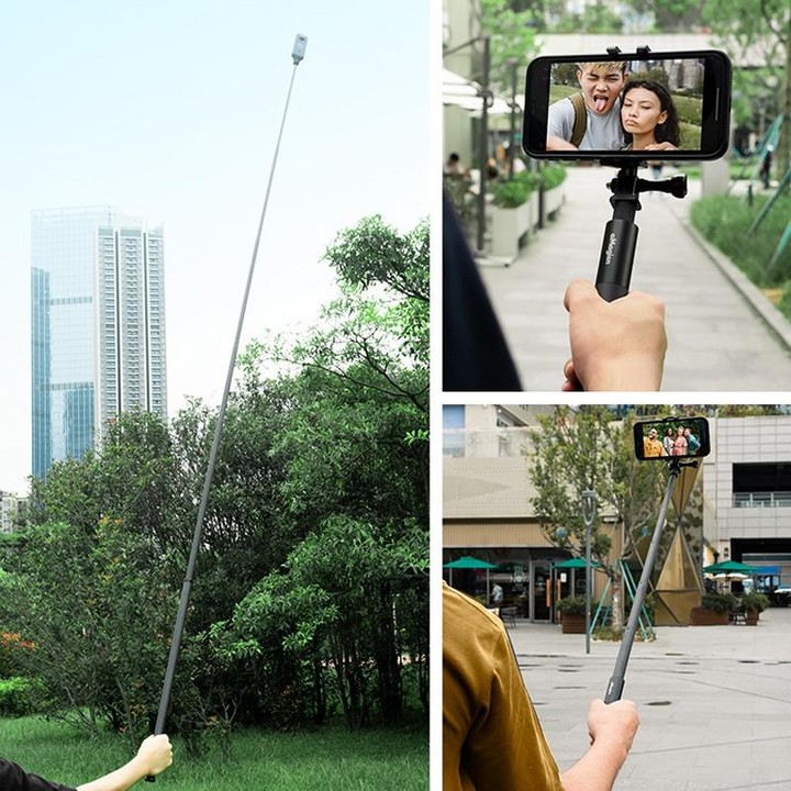 aMagisn 70cm Invisible Straight Pull Selfie Stick Sports Camera Accessories, Specification: Rod+1/4 Turn 3 Jaw+Screw