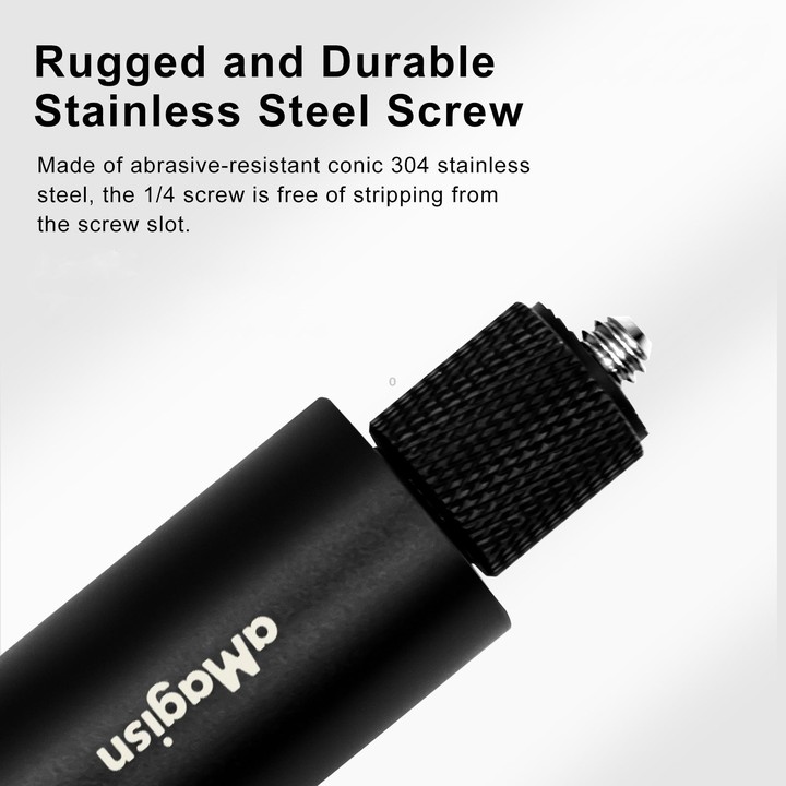 aMagisn 70cm Invisible Straight Pull Selfie Stick Sports Camera Accessories, Specification: Rod+1/4 Turn 3 Jaw+Screw