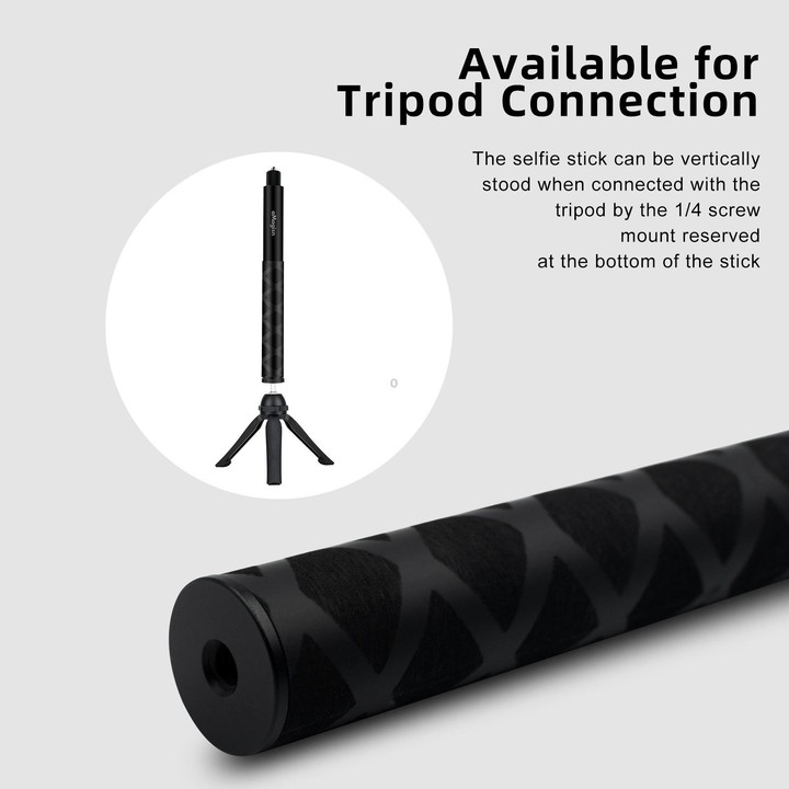 aMagisn 70cm Invisible Straight Pull Selfie Stick Sports Camera Accessories, Specification: Rod+1/4 Turn 3 Jaw+Screw