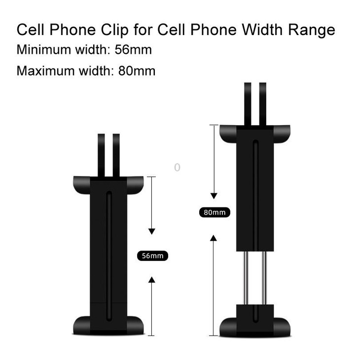 aMagisn 70cm Invisible Straight Pull Selfie Stick Sports Camera Accessories, Specification: Rod+1/4 Turn 3 Jaw+Screw+Phone Clip