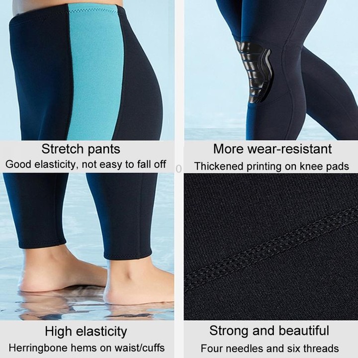 DIVE & SAIL 1.5mm Warm Diving Pants Winter Snorkeling And Surfing Trunks, Size: XL(Male Black)