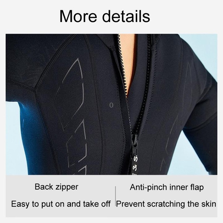 DIVE & SAIL 3mm Ladies One-Piece Short Sleeve Wetsuit Winter Thickened Surfing And Snorkeling Suit, Size: XXL(Black)