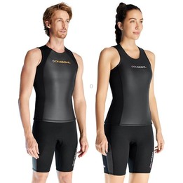 DIVE & SAIL 2mm Split Sleeveless Wetsuit Warm Surfing And Swimming Vest, Model: Female Shorts(L)