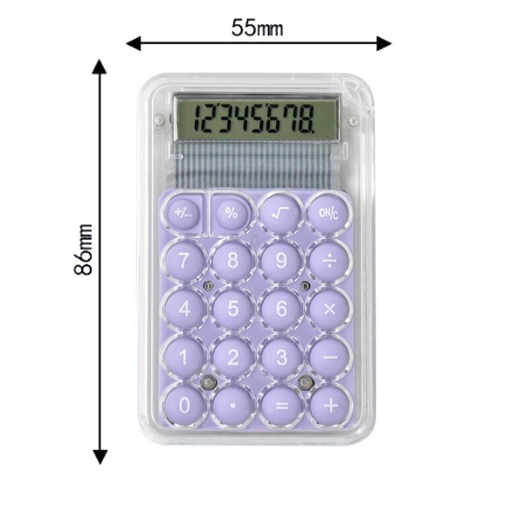 Small Silent Simple Calculator Mini Candy Dormitory Student Office Exam Tool(Green)