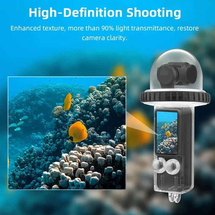 For DJI Osmo Pocket 3 BRDRC 40m Depth Waterproof Case Diving Housing Cover(Transparent Handle)