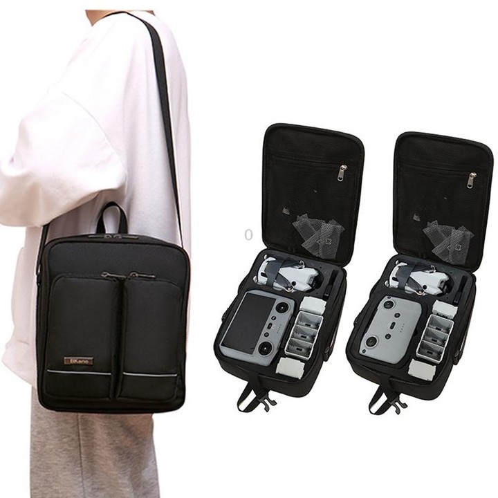 For DJI Mini 4 Pro BKANO Storage Bag Shoulder Bag Messenger Bag Suitcase(Black)