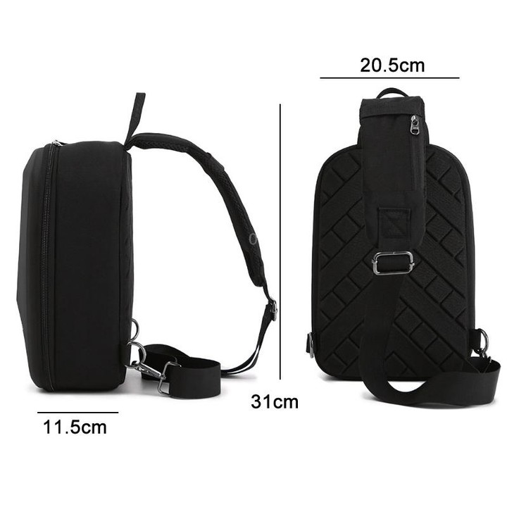 For DJI Mini 4 Pro Drone Chest Bag Backpack Crossbody Bag Storage Box(Black)