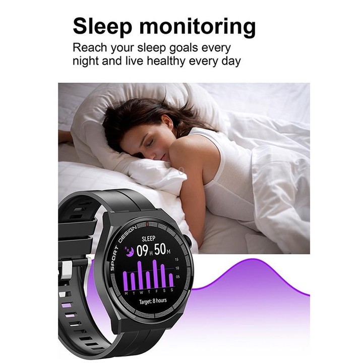 G3Pro 1.28-Inch Health Monitoring Bluetooth Call Smart Watch With NFC, Color: Black Silicone