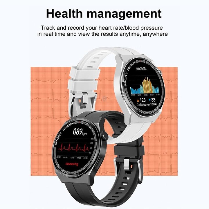 G3Pro 1.28-Inch Health Monitoring Bluetooth Call Smart Watch With NFC, Color: Black Silicone