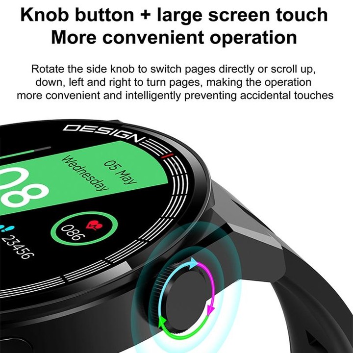 G3Pro 1.28-Inch Health Monitoring Bluetooth Call Smart Watch With NFC, Color: Black Steel