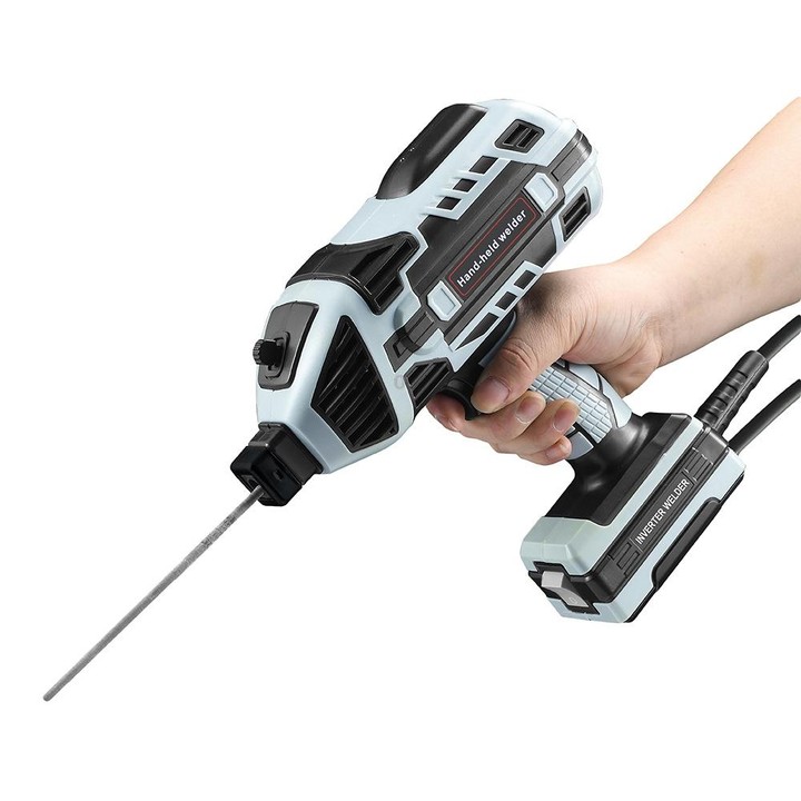 Handheld Welding Machine Home Small Portable Inverter Welder(Gray EU Plug 220V)