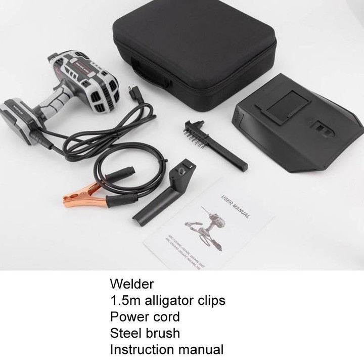 Handheld Welding Machine Home Small Portable Inverter Welder(Gray US Plug 110V)