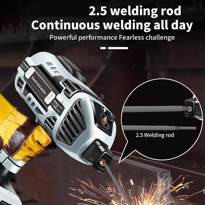 Handheld Welding Machine Home Small Portable Inverter Welder(Gray US Plug 110V)