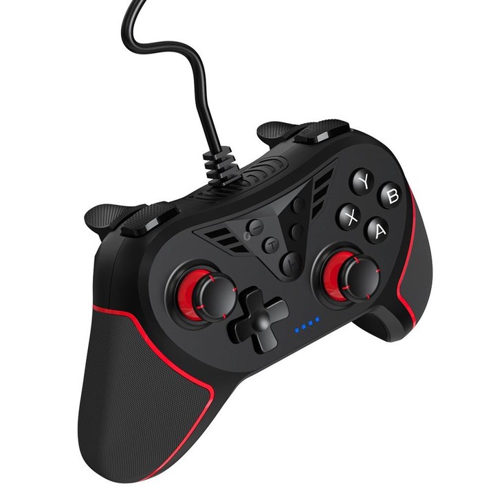 For Switch / PC USB Wired Gamepad With Vibration And Burst Function(White)