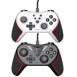 For Switch / PC USB Wired Gamepad With Vibration And Burst Function(Black)