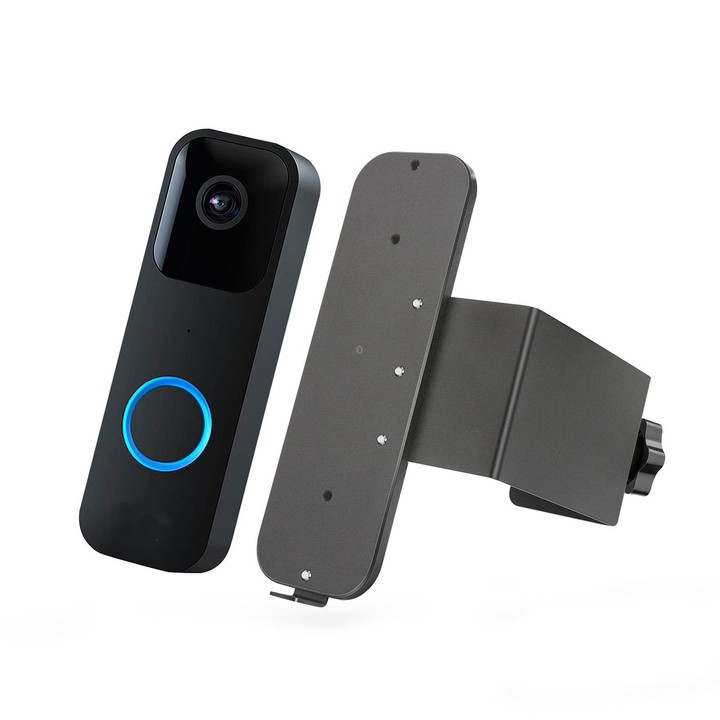 For Blink Doorbell Bracket No-Drilling Easy Installation Mount(Black)