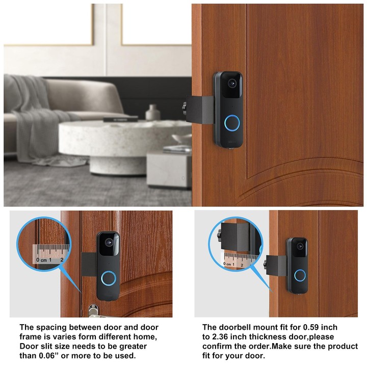 For Blink Doorbell Bracket No-Drilling Easy Installation Mount(Silver)