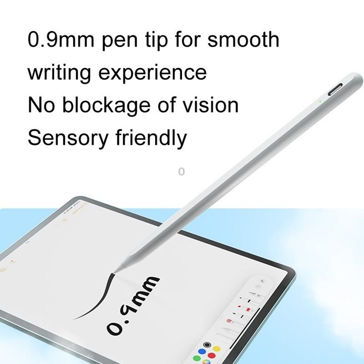Fast Charge+Touch Switch+Bluetooth Function Anti-false Touch Capacitive Pen for iPad 2018 or Later(White)